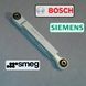 Амортизатор "970170031, 970170011" Miele, Bosch, Siemens, и Smeg (100N; отв. Болт 8мм; 185мм) 146a фото 1