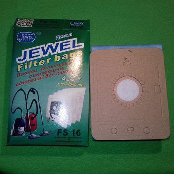 Одноразові синтетичні мішки Jewell FS-16 для пилососа Самсунг, PHILIPS, LG і... (в упаковці 4 штук) 133260 фото